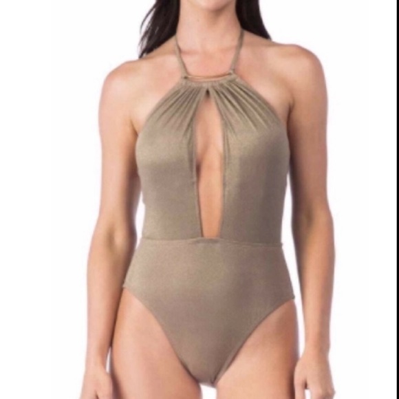 NWT Kenneth Cole Metallic One Piece - Picture 1 of 6